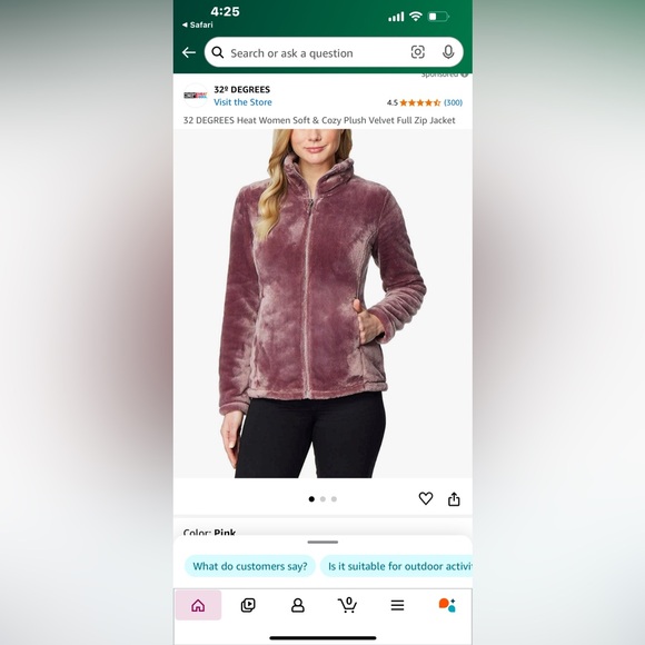 NWOT 32° size small beautiful fleece zip up jacket - Picture 1 of 7